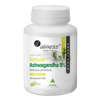 Aliness Ashwagandha 100 kapsułek suplement diety naturalny adaptogen — zdjęcie 1