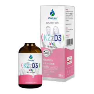 Aliness AVITALE Witamina K2 D3 KIDS (Vita MK7) 25uq D3 400IU Olive 30 ml — zdjęcie 1